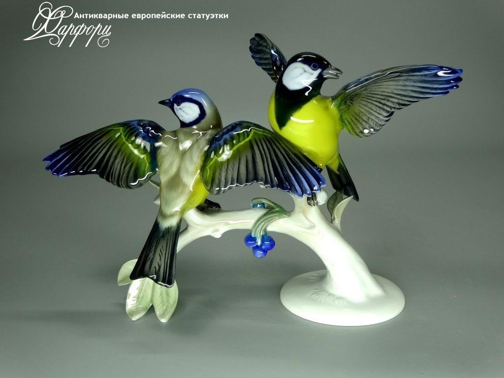 Купить фарфоровые статуэтки Rosenthal, Пара синиц, Германия